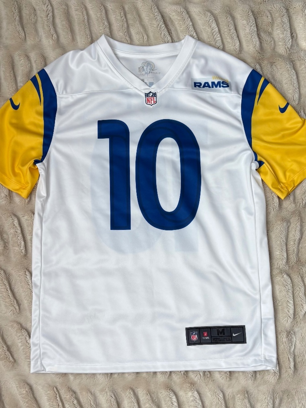 LA Rams Cooper Kupp Nike White Game Jersey #10 Men's Size M